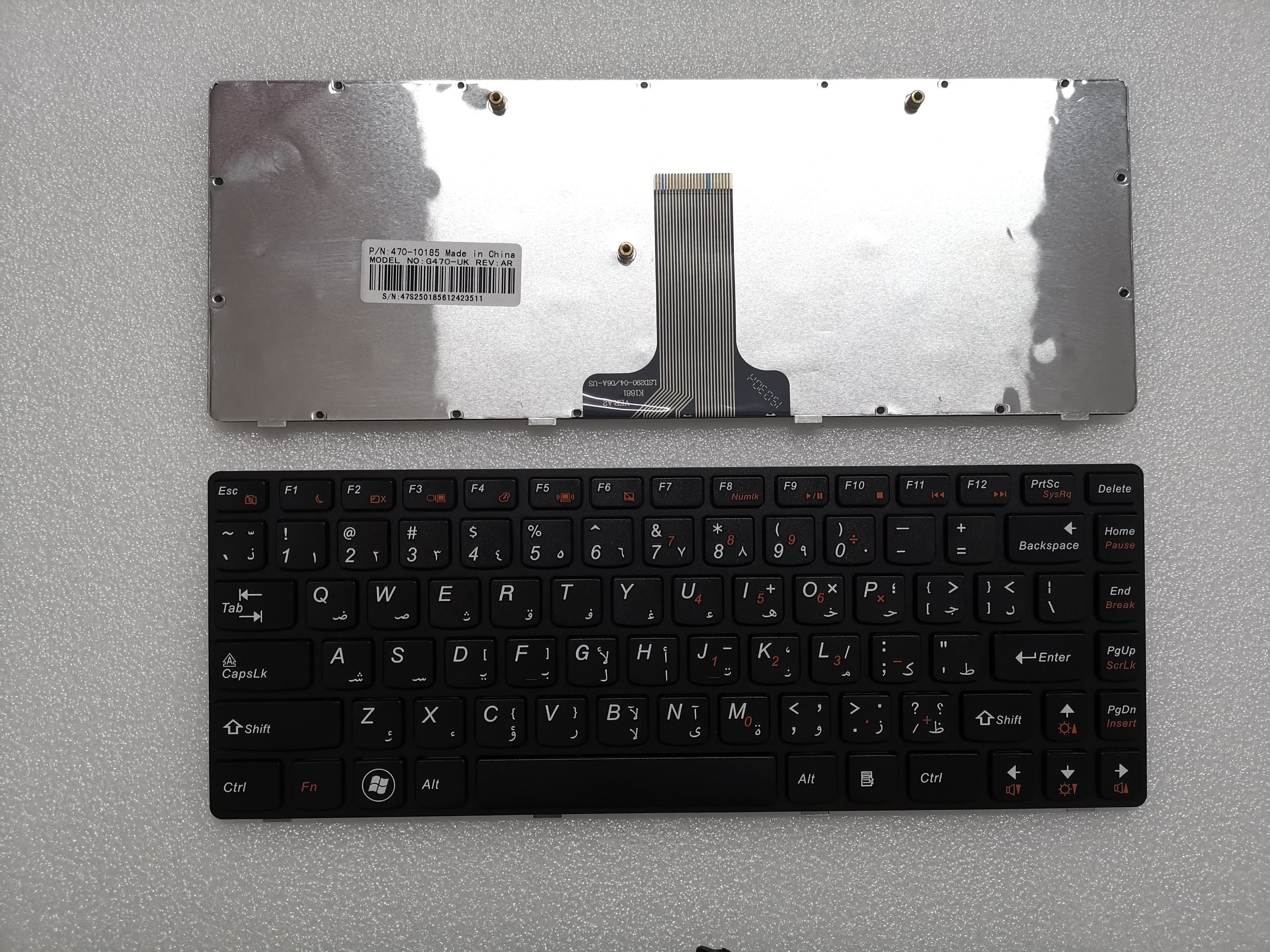 Picture of New Replacement Laptop Keyboard For LENOVO G470 BLACK FRAME BLACK (OEM) AR Layout